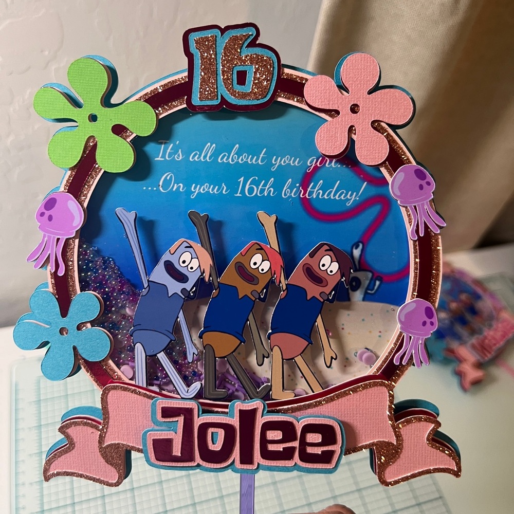 Boys who cry Cake Topper Custom party banner, cake topper, cupcake topper